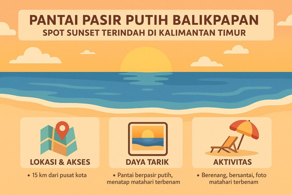 Pantai Pasir Putih Balikpapan Spot Sunset Terindah di Kalimantan Timur